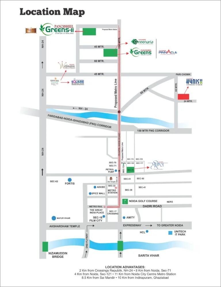 Panchsheel Greens 2 Location Map
